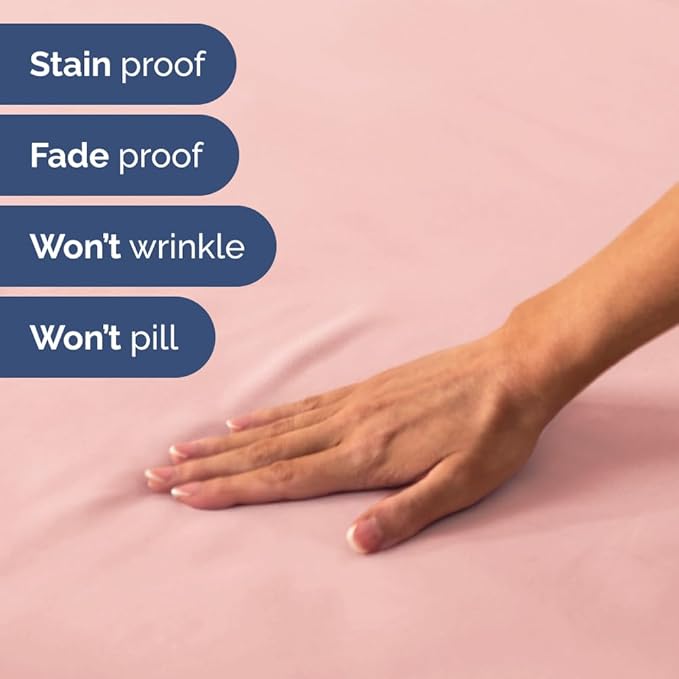 Short Queen RV Size 4 Piece Sheet Set - Comfy Breathable & Cooling Bed Sheets Set - Hotel Luxury Bedding for Women, Men, Kids, Teens, Boys & Girls - Deep Pockets & Ultra-Soft - Oeko-Tex - Baby Pink
