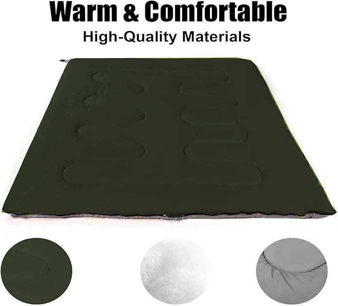 Bulk 10 Pack Envelope Sleeping Bags, 4 Seasons Warm or Cold Lightweight Indoor Outdoor Sleeping Bags for Adults, Backpacking, Camping
