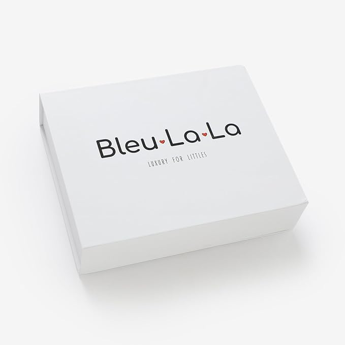 Baby Gift Set - Organic Cotton Newborn Blanket Essentials, Thoughtful Baby Shower & New Baby Gift for Boys & Girls (Luxe - Sky Blue)