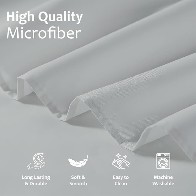 Shreem Linen Ruffled Bed Skirt with Split Corners, Gathered Style, 100% Microfiber, 16-Inch Drop, Dust Ruffle Bedskirt with Platform, Twin, Light Grey
