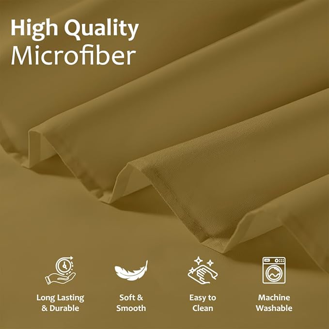 Shreem Linen Ruffled Bed Skirt with Split Corners, Gathered Style, 100% Microfiber, 10-Inch Drop, Dust Ruffle Bedskirt with Platform, Cal-King, Taupe