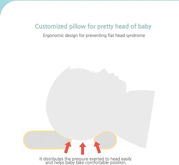 Soft Hypoallergenic Baby Head & Neck Support Organic Cotton Cover Machine Washable (Bambi Pink)