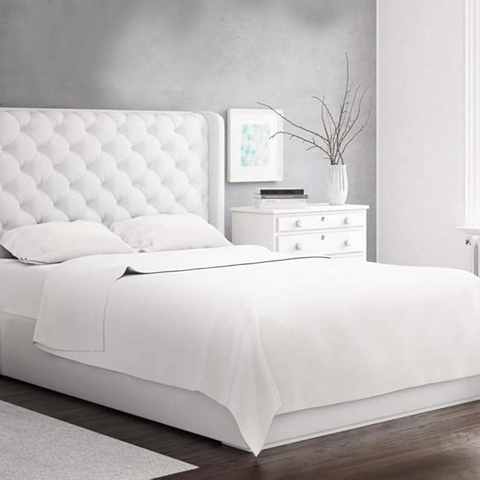 Ultimate Luxury 4-Piece Full Size Sheet Set – 800 Thread Count Pima Cotton, Heavyweight Fabric, Deep 15" Pockets, Ultra Soft & Durable, Elegant White