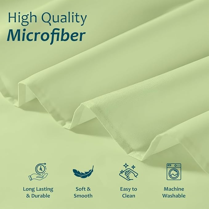 Shreem Linen Ruffled Bed Skirt with Split Corners, Gathered Style, 100% Microfiber, 30-Inch Drop, Dust Ruffle Bedskirt with Platform, Full, Sage
