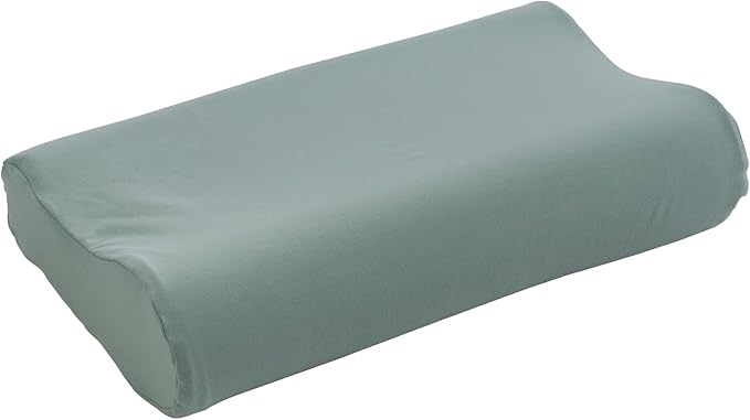 Tiny Twinkle Toddler Pillow with Fitted Pillowcase | Ergonomic Shape with Resilient, Cloud-Like Memory Foam for Comfortable Sleeping | Kids Travel Pillows (Sage)