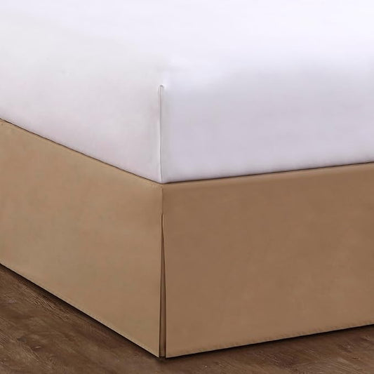 Bed Maker’s Never Lift Your Mattress Bed Skirt, Designed for Box Spring Beds, Split Corners, 14 Inch Drop Length, King, Mocha