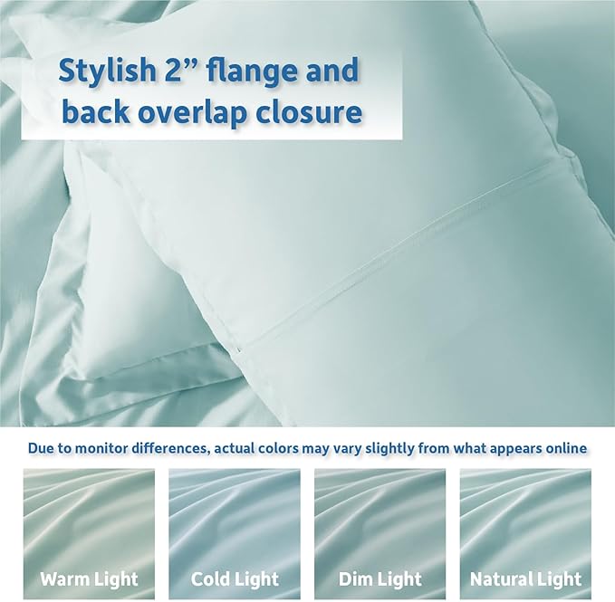 Nestl Light Blue California King Duvet Cover Sets - Soft Double Brushed Cal King Duvet Cover, 3 Piece, with Button Closure, 1 Duvet Cover 104x98 inches and 2 Pillow Shams