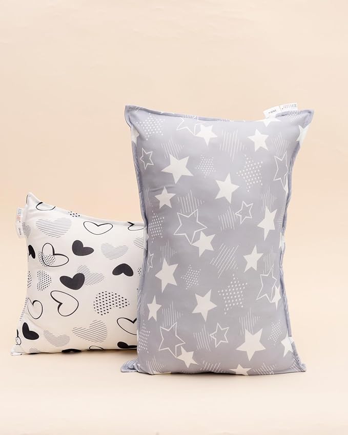 ALVABABY Toddler Pillowcase Stretchy Soft Kids Pillow Cover Fit 13"x 18" or 12"x16" Envelope for Girl Boy Sleepy Travel 2 Pack 2TPE42A
