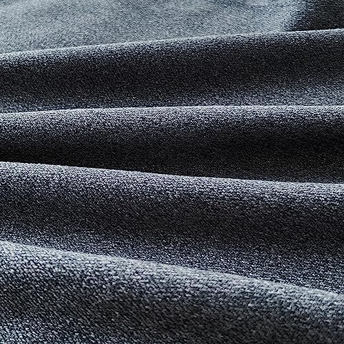 OSVINO Solid Bed Runner Microfiber Simple Bedding Protector Lightweight Durable Bed End Scarf for Wedding Hotel Room, Dark Gray, Full/Queen