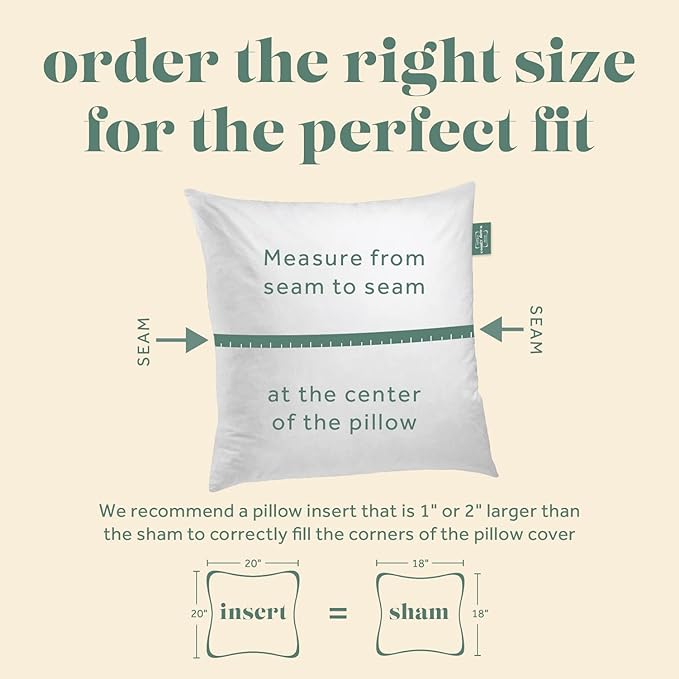 ComfyDown 18X18 Decorative Throw Pillow Insert, Down and Feathers Fill, 100% Cotton Cover 233 Thread Count, Square Pillow Insert - Made in USA (Set of 2)