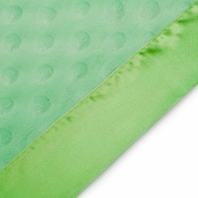 Pro Goleem Baby Soft Minky Dot Blanket with Satin Backing Baby Gifts for Boys and Girls (Green, 30’’ x 40’’)