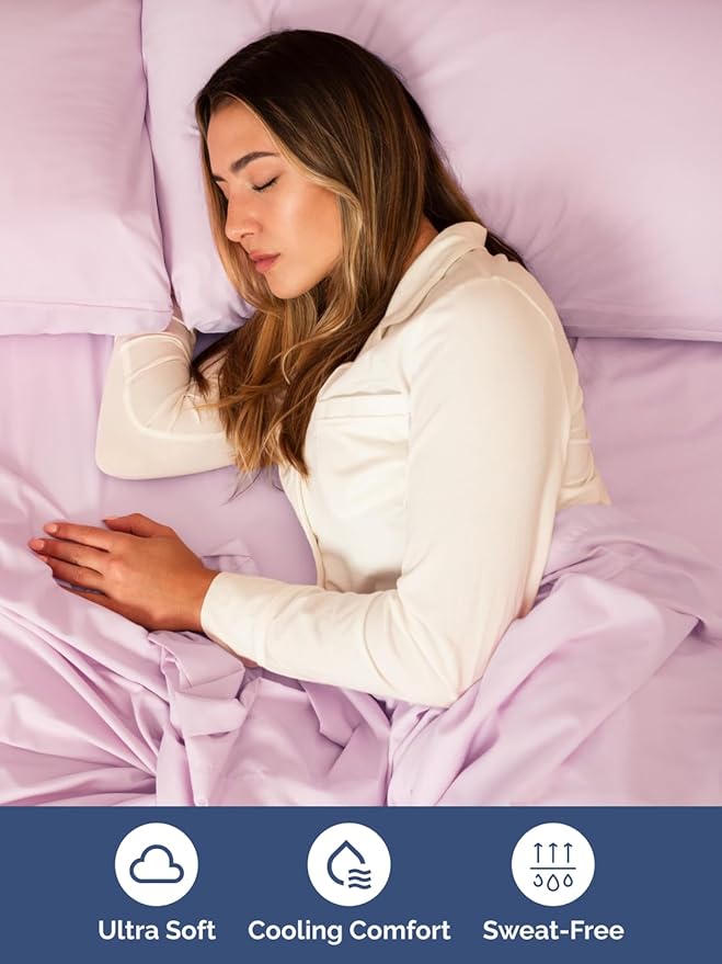 Extra Deep Split King Sheet Set - 7 Piece Breathable and Cooling Sheets - Hotel Luxury Bedding for Women, Men, Kids & Teens - Easy Secure Fit - Soft & Wrinkle Free - Extra Deep Pockets - Light Pink