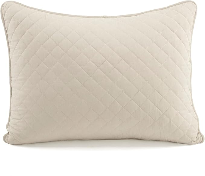 Lush Decor Ava Quilt Diamond Pattern Solid 2 Piece Oversized Bedding Blanket Bedspread Set - Twin-XL - Neutral