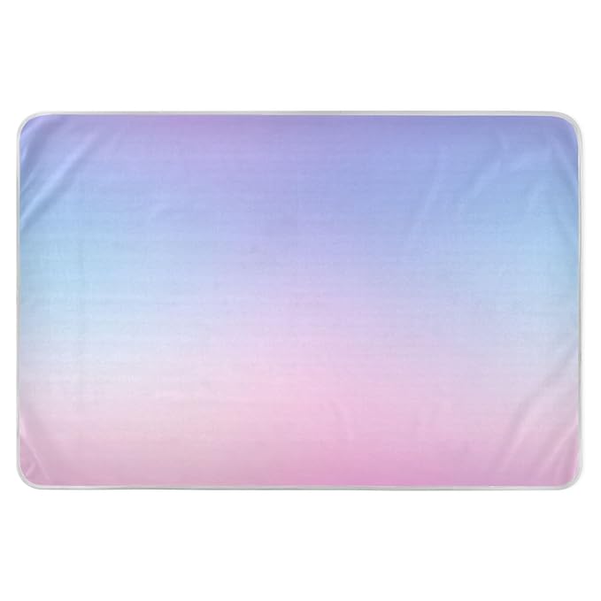 Waterproof Bed Pad Reusable Changing Pad Toddler Mattress Protector Large Pee Pad Baby Diaper Pad Soft Washable Liner Pink Purple Gradient