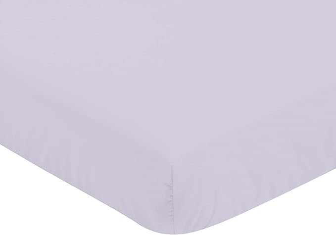 Sweet Jojo Designs 4-Piece Baby Crib Bedding Set (Purple Lavendar Floral Rose) for Girls, Infants/Nursery incl. Blanket, Fitted Sheet, Skirt, Diaper Stacker (Elegant, Princess, Luxury, Ruffle Roses)