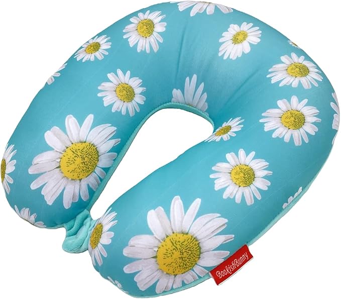 Bookishbunny U Shaped Micro Beads Microbead Neck Head Support Travel Pillow, 12"x12"x4" (DaisyTeal)