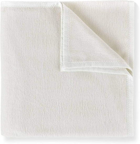 Peacock Alley All Seasons Luxury Cotton Blanket – 100% Long Staple Cozy Cotton Blanket for Sofa, Bed, and Crib - Twin/Twin XL, Natural