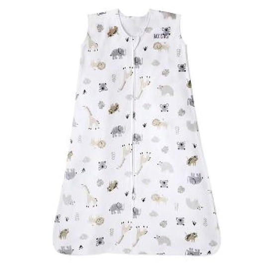 HALO SleepSack, 100% Cotton Wearable Blanket, Swaddle Transition Sleeping Bag, TOG 0.5, Animal Paint, Large, 12-18 Months