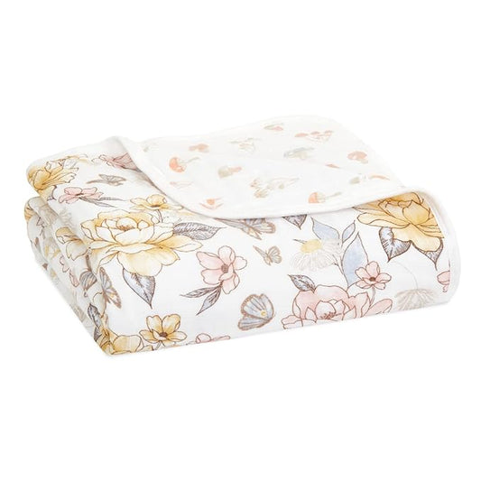 aden + anais Boutique Organic, 100% Organic Cotton Muslin Baby Blanket Crib Bedding for Newborn Baby and Toddler, Nursery Blanket for Boys and Girls, Baby Registry and Shower Gift - Earthly, Rosewood