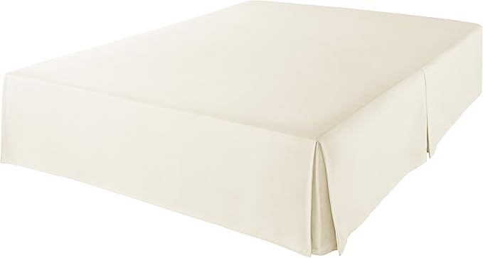Amazon Basics Lightweight Pleated Bed Skirt, King, Beige, Solid (Pack of 8)