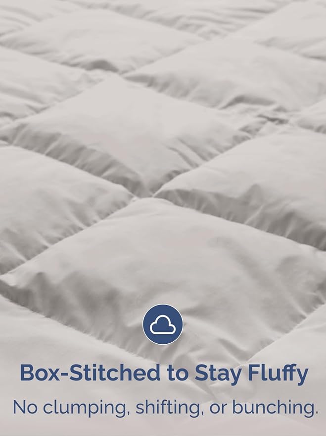 Full Size, Light Gray Alternative Down Comforter - Warm, Lightweight, Luxury and Breathable Hotel Quality Bedding Set - All Season Fluffy and Cozy Oversized Cooling Microfiber Duvet Insert Comforter