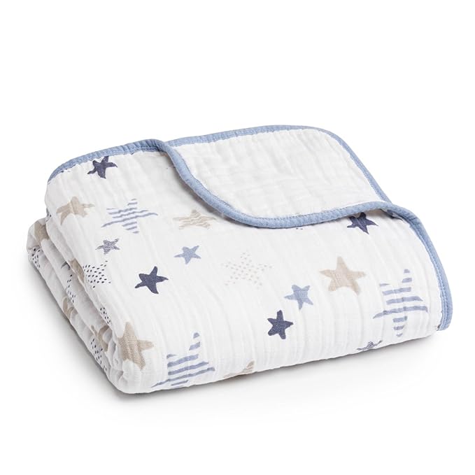 aden + anais Boutique Dream Blanket, Boutique Muslin Baby Blankets for Girls & Boys, Ideal Newborn Nursery & Crib Blanket, Unisex Toddler & Infant Bedding, Shower & Registry Gift, Rock Star