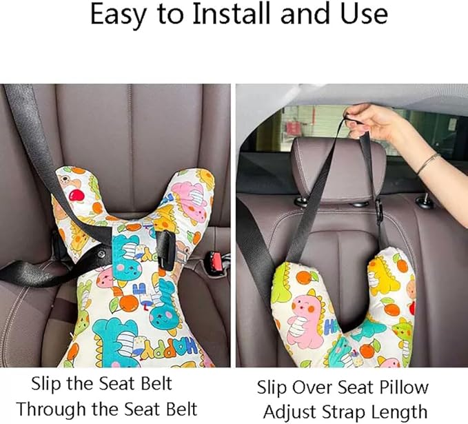 X-Shape Car Seat Pillow for Kids and Adults Universal Car Sleeping Head Support Aircraft Travel Pillows Travel Neck Rest Car Seat Pillow Neck Support Pillow for Carseat Long-Distance Sleeping