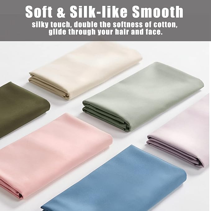 Pillow Cases Standard Size 2 Pack, Bamboo Rayon Cooling Pillowcases with Envelope Closure, Cool Breathable Pillow Case for Hot Sleepers & Night Sweats, 20x26 inches, Greish Purple