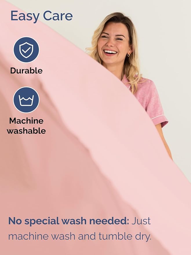 Extra Deep Twin Sheet Set - 4 Piece Breathable and Cooling Sheets - Hotel Luxury Bedding for Women, Men, Kids & Teens - Easy Secure Fit - Soft, Wrinkle Free and Comfy - Extra Deep Pockets - Baby Pink