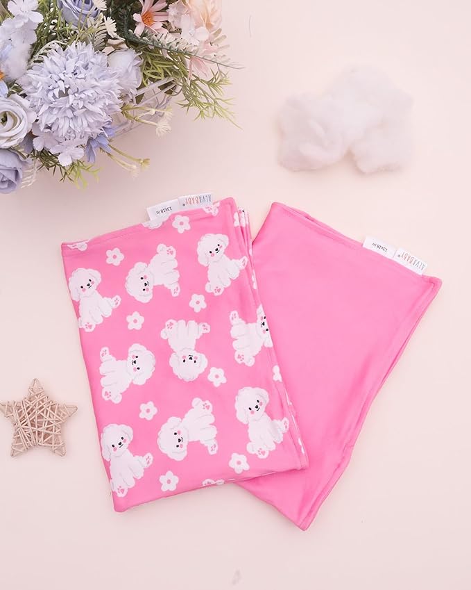 ALVABABY Toddler Pillowcase Stretchy Soft Kids Pillow Cover Fit 13"x 18" or 12"x16" Envelope for Girl Boy Sleepy Travel 2 Pack 2TPE47A