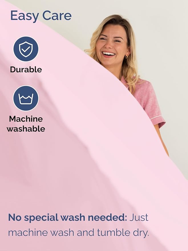 Extra Deep Full Sheet Set - 6 Piece Breathable and Cooling Sheets - Hotel Luxury Bedding for Women, Men, Kids & Teens - Easy & Secure Fit - Soft, Wrinkle Free & Comfy - Extra Deep Pockets - Light Pink