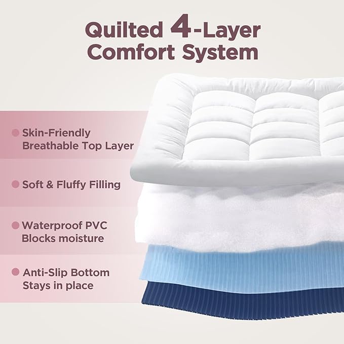 Twin Air Mattress with Built-in Pump & Luxury Quilted Topper (Washable & Detachable), 20" Raised Comfort, 450lb Support, 2.5 Min Fast Inflate, Blow up Mattress for Guest Camping & Sleepover