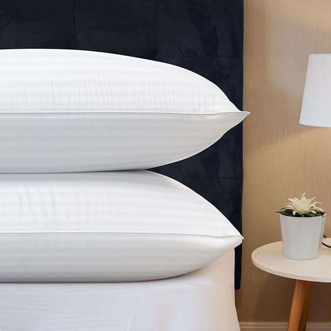 COZSINOOR Bed Pillows for Sleeping Queen Size - Breathable Hotel Quality Set of 2 - Down Alternative Microfiber Filled for Back, Stomach, Side Sleepers, Cooling & Skin-Friendly