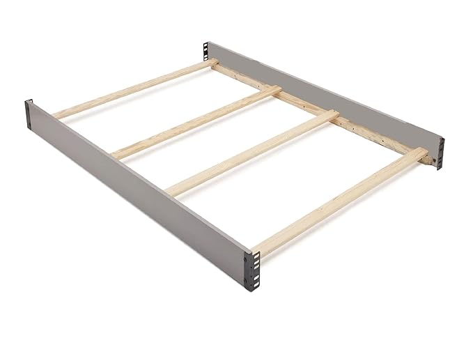 Full-Size Conversion Kit Bed Rails Compatible with Fancy Convertible Crib by Delta Children - Solid Wood Rail #0050 - Toddler & Adult Bed Rail for Full-Size - Nursery & Baby Furniture (Grey - 026)