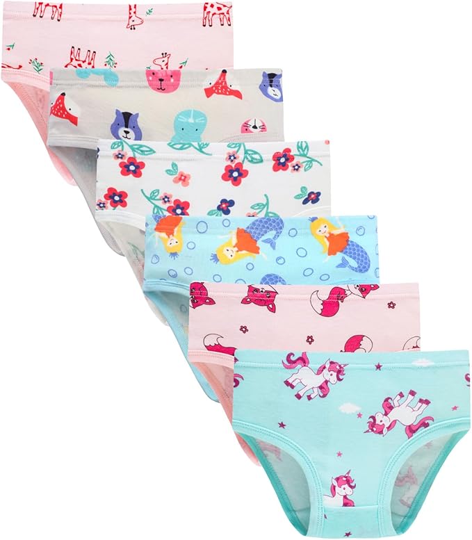 Boboking Soft Cotton Underwear Toddler Girls'Briefs Soft Undies