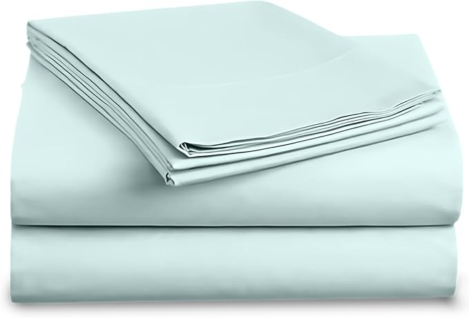 Full XL 100% Microfiber Double Brushed Sheet Set - Extra-Soft, Breathable & Wrinkle-Free - 15" Deep Pockets, 54" x 80" - Ideal for Extra Long Full Beds - 4PC Set (Full XL, Mint Blue)