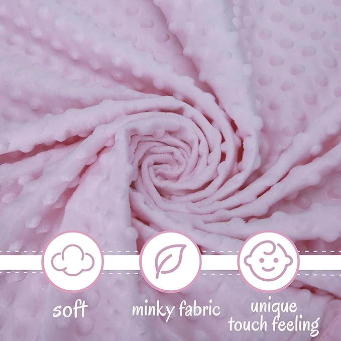 Pro Goleem Baby Girl Gifts Elephant Security Blanket with Stuffed Animal Snuggle Toy Lovey Soft Lovie Baby Registry Search for Infant and Toddler Pink 16 Inch