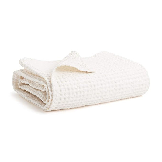 Simka Rose Waffle Baby Blanket Cotton Soft Breathable Swaddle Blanket for Nursery, Stroller & Crib Blanket - Receiving Blankets for Boys & Girls Gender Neutral Toddler Blanket