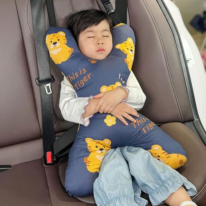 X-Shape Car Seat Pillow for Kids and Adults Universal Car Sleeping Head Support Aircraft Travel Pillows Travel Neck Rest Car Seat Pillow Neck Support Pillow for Carseat Long-Distance Sleeping