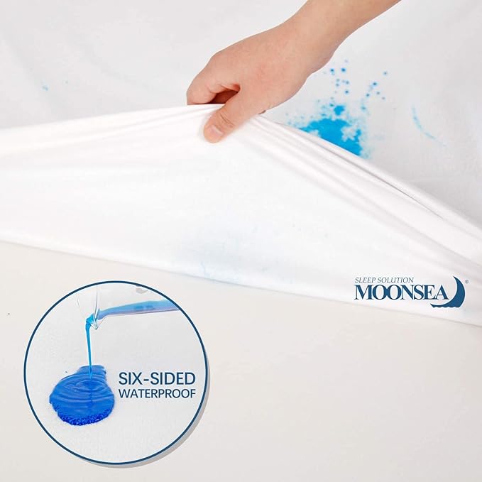 Zippered Mattress Protector 2 Pack with Ultra Soft Terry Surface, 6-Side Waterproof Mattress Encasement, Durable Zipper, Noiseless, for Standard Full Size (11-14 Inch) Mattress 54'' X 75''