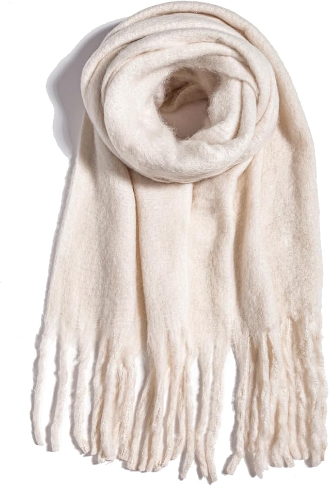 Winter Women Chunky Scarf Warm Blanket Big Thick Large Oversized Wrap Colorful Long Solid Scarves