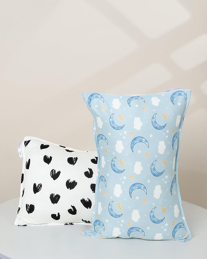 ALVABABY Toddler Pillowcases Stretchy Soft Kids Pillow Cover 2 Pack Fit 13"x 18" or 12"x16" Envelope for Girl Boy Sleepy Travel 2TPE24A