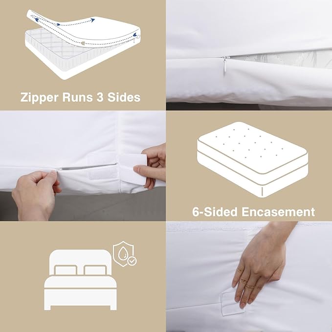 Mattress Encasement Twin XL, Mattress Protector Zippered Premium Quality Hypoallergenic Encasement-Fully Encased-9 Inches Deep