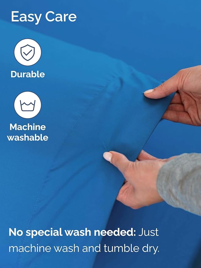 Extra Deep Cal King Sheet Set - 6 Piece Breathable and Cooling Sheets - Hotel Luxury Bedding for Women, Men, Kids & Teens - Easy & Secure Fit - Soft and Wrinkle Free - Extra Deep Pockets - Royal Blue