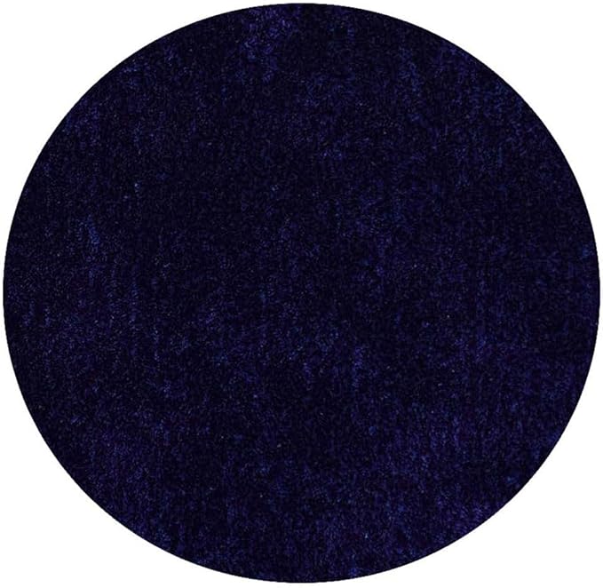 Hand Tufted SHAG Polyester ECO-Friendly Area Rugs - 10'x10', Round, Blue, Solid Plain Design, High Pile Thick Handmade Anti Skid Area Rugs for Living Room, Bed Room K00111