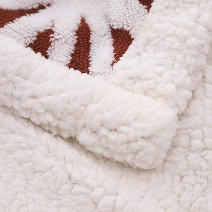 LOMAO Sherpa Fleece Blanket Fuzzy Soft Throw Blanket Cozy Dual Sided Blanket for Couch Sofa Bed (Brown, 51"x63")