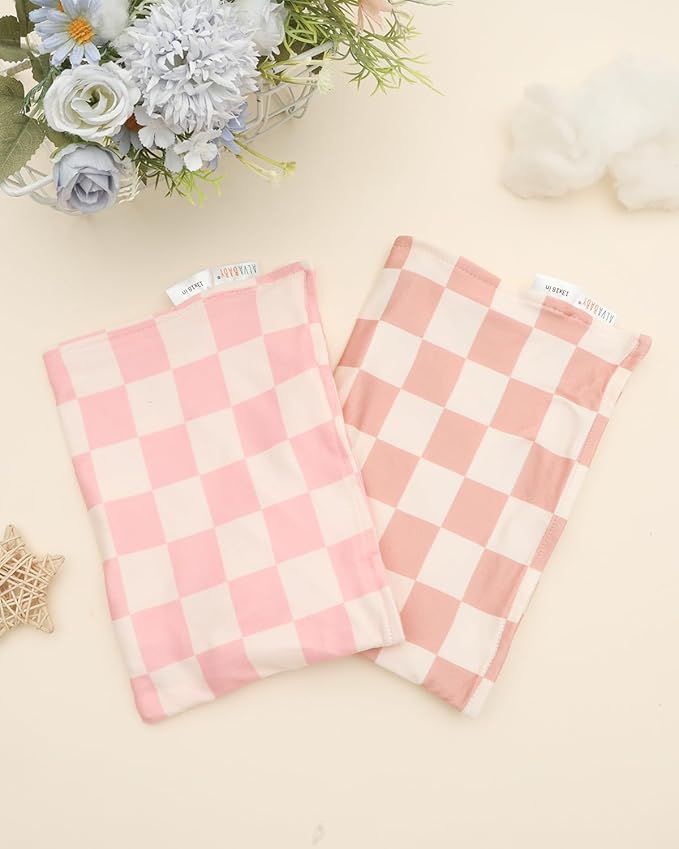 ALVABABY Toddler Pillowcase Stretchy Soft Kids Pillow Cover Fit 13"x 18" or 12"x16" Envelope for Girl Boy Sleepy Travel 2 Pack 2TPE43A