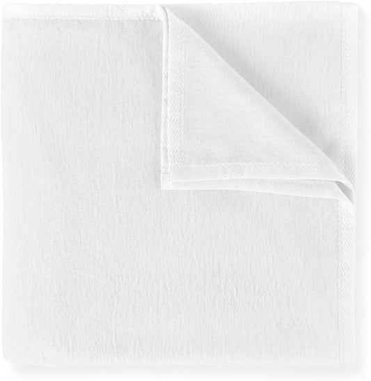 Peacock Alley All Seasons Luxury Cotton Blanket – 100% Long Staple Cozy Cotton Blanket for Sofa, Bed, and Crib - King, California King, White