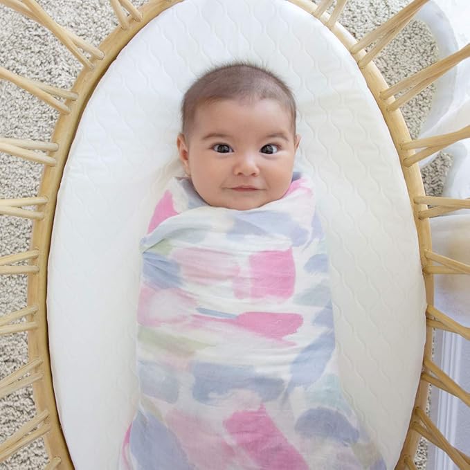 aden + anais Silky Soft Swaddle Blanket, Boutique Muslin Blankets for Girls & Boys, Baby Receiving Swaddles, Ideal Newborn & Infant Swaddling Set, Perfect Shower Gifts, 3 Pack, Florentine