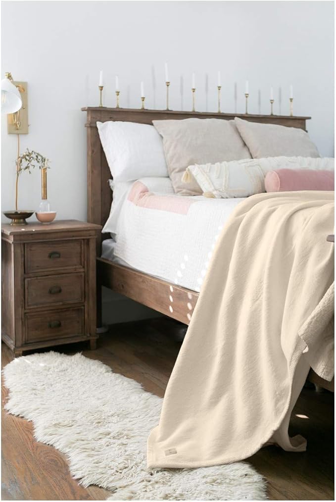 Peacock Alley All Seasons Luxury Cotton Blanket – 100% Long Staple Cozy Cotton Blanket for Sofa, Bed, and Crib - Twin/Twin XL, Linen